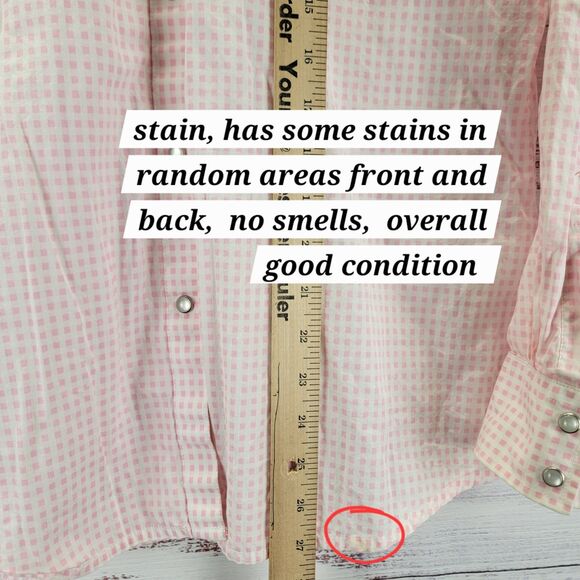 Wrangler Pink Breast Cancer Womens L Awareness Pearl Snap Western Shirt L/S - Picture 3 of 10